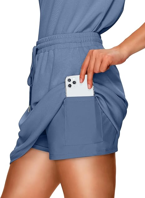 Two Piece Skirt Sets for Women Summer Vacation Outfits Tennis Skirt Crew Neck Top Versatile Lounge Sets 阿里国际以图找货