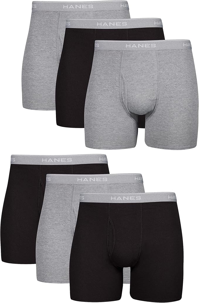 Men's Boxer Briefs, Cool Dri Moisture-Wicking Underwear, Cotton No-Ride-up for Men, Multi-Packs
