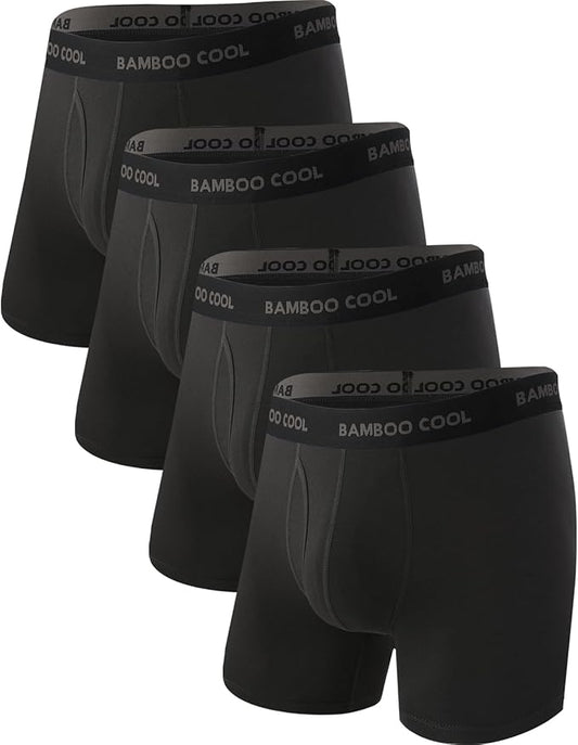Men's Ultra Breathable Underwear,No Riding Up Boxer Briefs with ComfortFlexible Waistband,Multipack