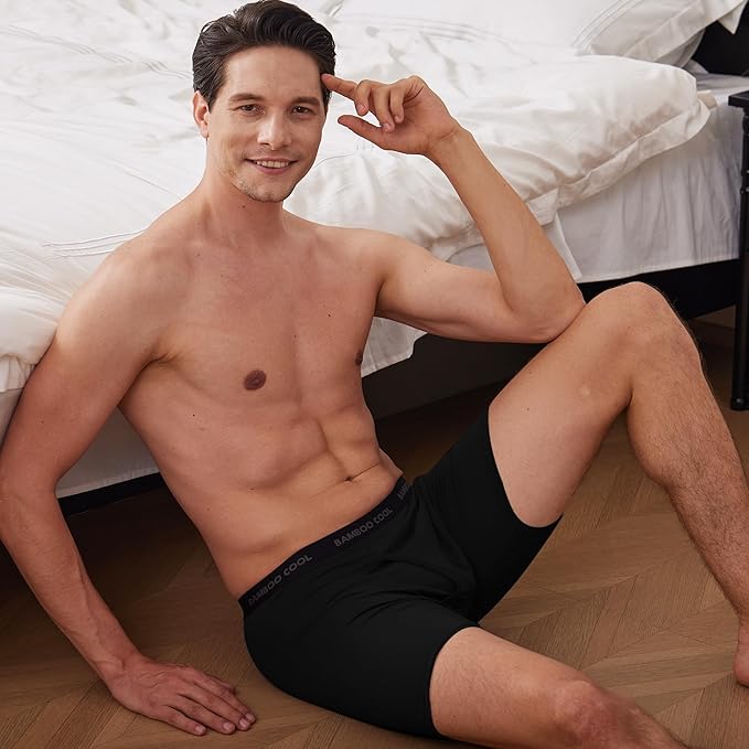 Men's Ultra Breathable Underwear,No Riding Up Boxer Briefs with ComfortFlexible Waistband,Multipack