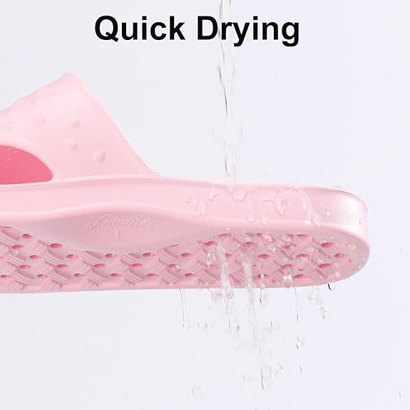 Shower Shoes for Women Men with Arch Support Quick Drying Pool Slides Lightweight Beach Sandals with Drain Holes