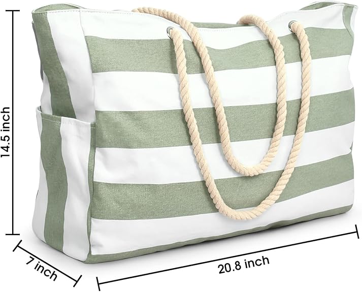 Beach Bags for Women Large Waterproof Beach Tote Bag Zipper Beach Bags Waterproof Sandproof Swim Pool Bag Large Tote